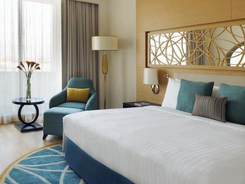 マリオット エグゼクティブ アパートメンツ ドバイ アル ジャダフ エクステリア 写真 A bedroom at the hotel